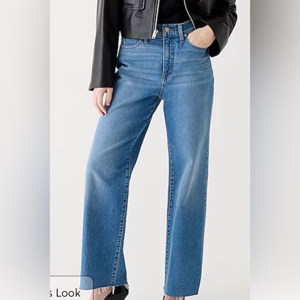 Jcrew slim wide leg jeans